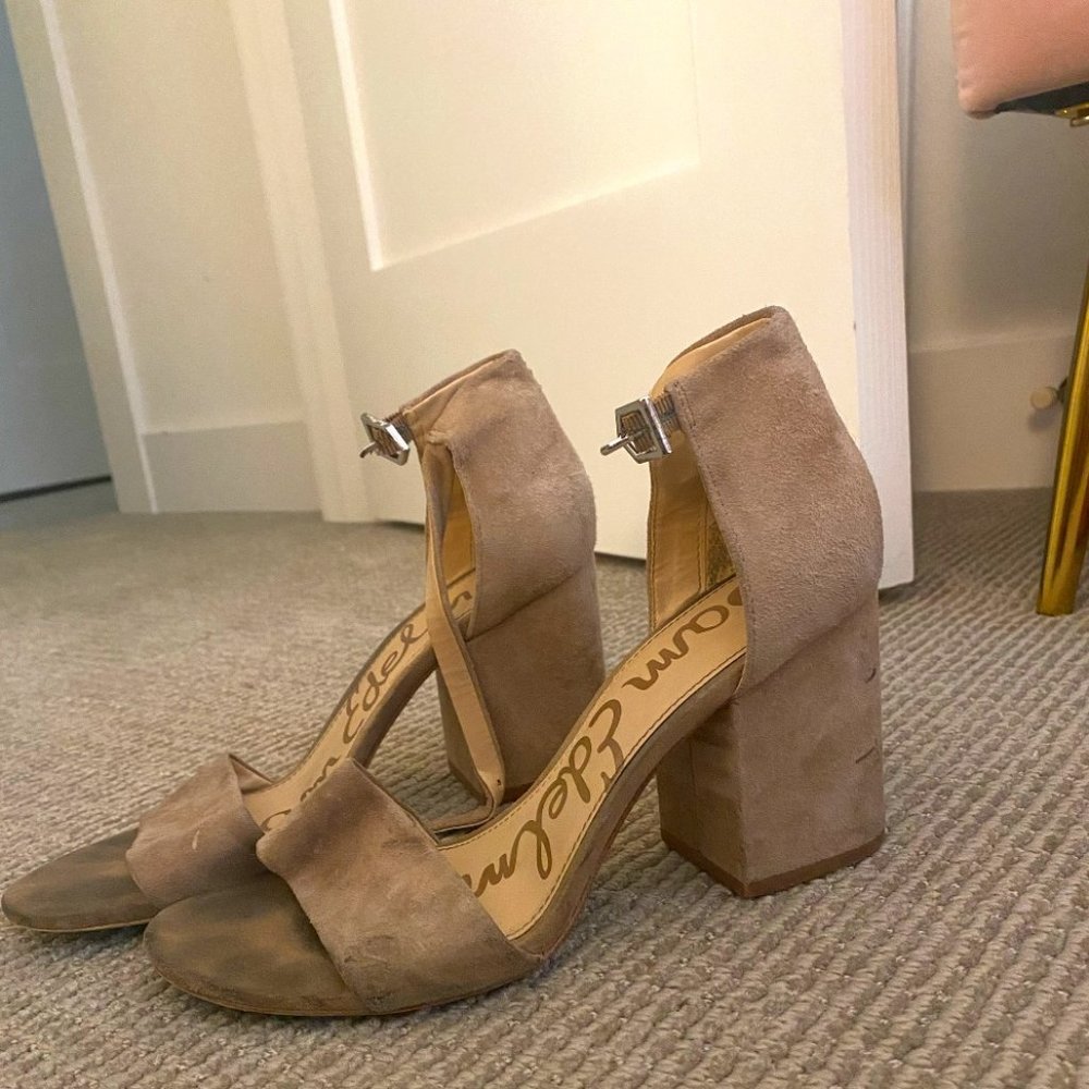 Nude Suede Heels